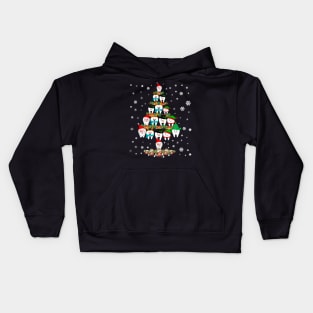 Teeth Christmas Tree Funny Dental Gift For Men Women Kids Kids Hoodie